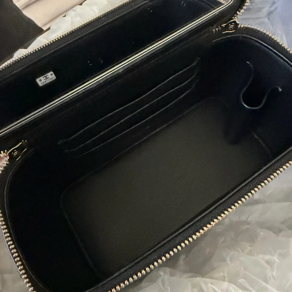 CHANEL small Vanity Crossbody with Gold Chain
